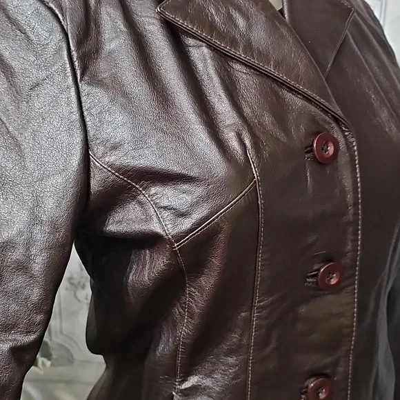 Wilsons Leather Brown Leather Jacket Small - Picture 5 of 9